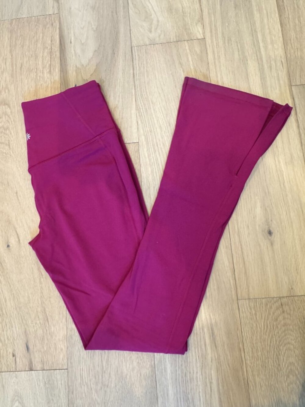Athleta Elation Split Slim Flare Fuchsia S